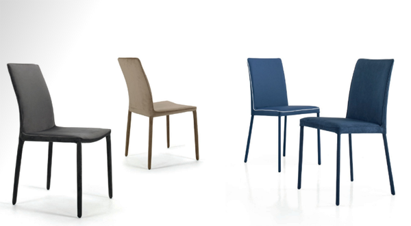 sedie minimal per la casa moderne a quattro gambe con schienale ergonomico