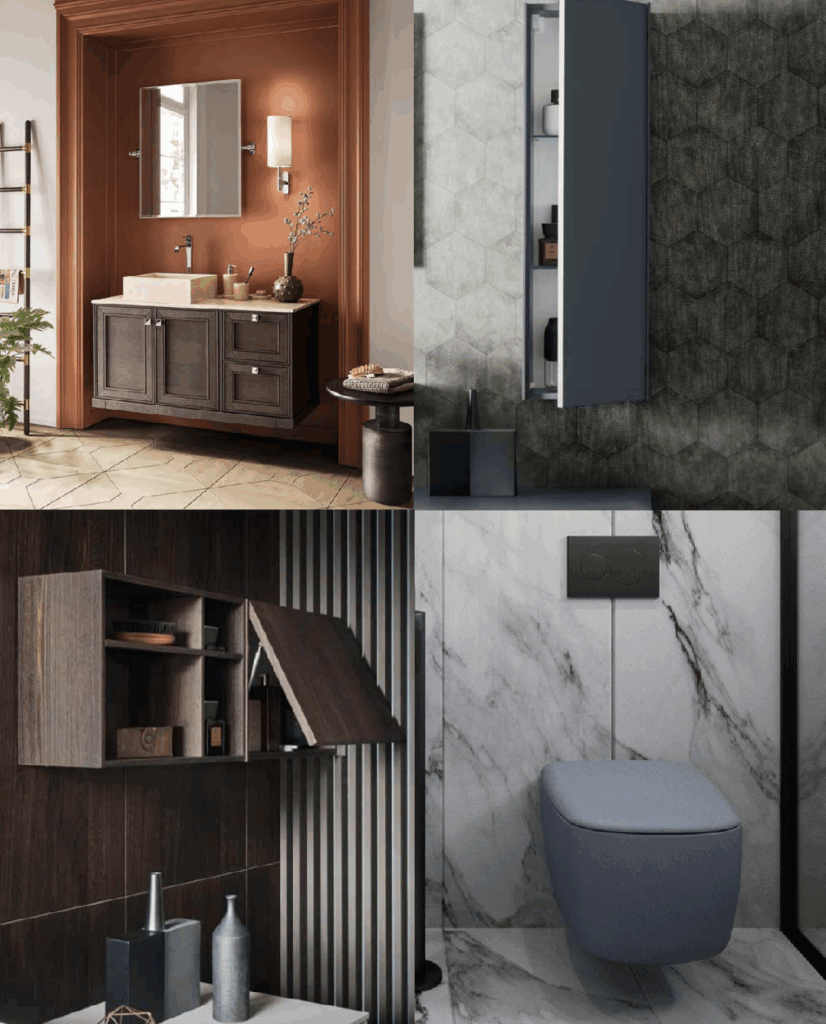 Mobili e sanitari sospesi per bagno moderno