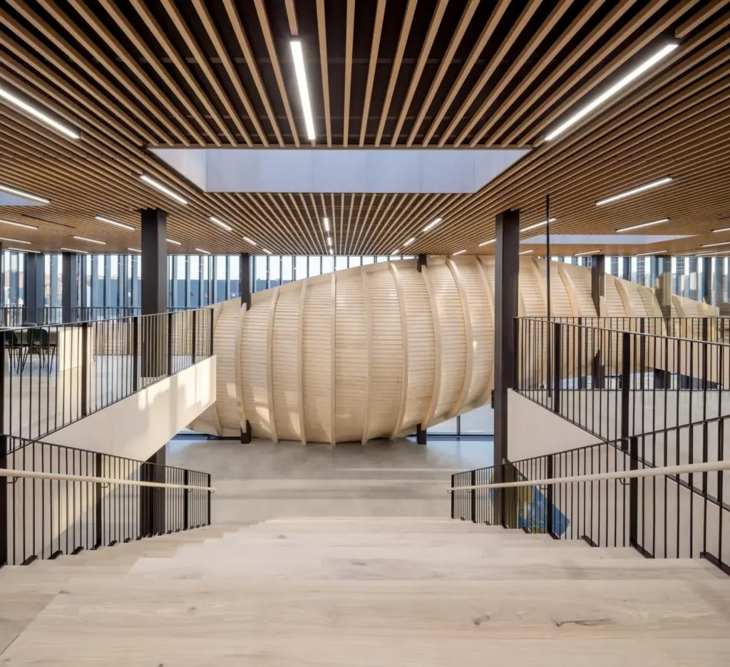 interno del klimatorium progetto di architettura sostenibile
