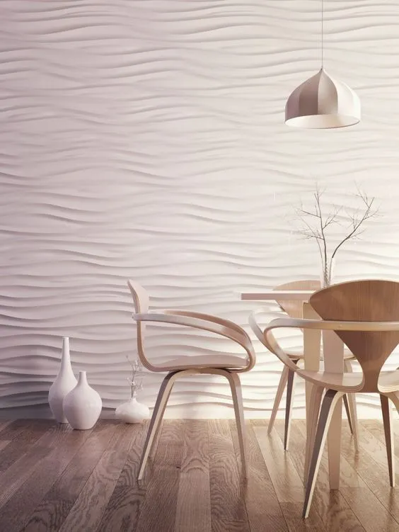 Boiserie 3D con effetto a onde