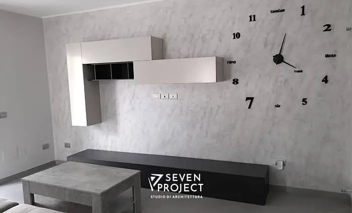 soggiorno stile industrial - progetto del seven project studio