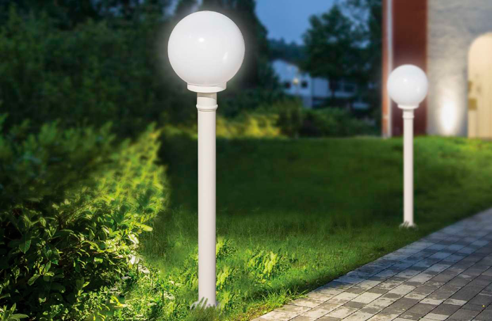 illuminazione esterni led lampioni bassi a sfera